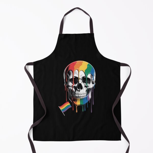 Item preview, Gay Pride Month Skull Skeleton LGBTQ Ally Rainbow designed and sold by EllenJast.