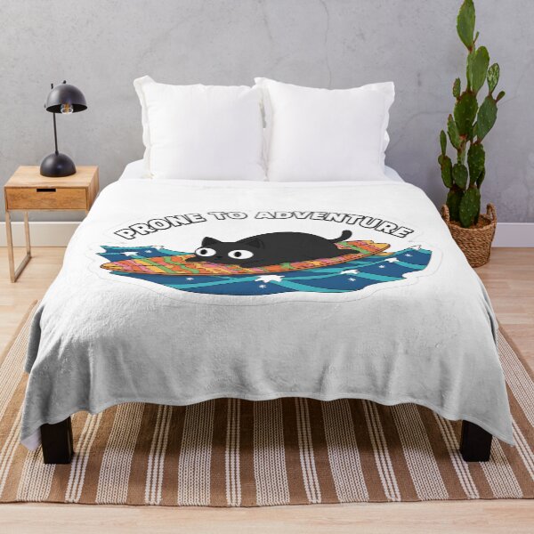 Item preview, Adventurous Black Cat Surfing Sticker designed and sold by homydesign.