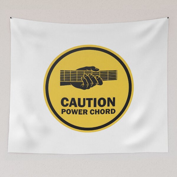 Item preview, Retro Caution Power Chord Warning Sign designed and sold by homydesign.
