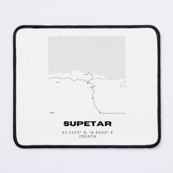 Item preview, Supetar Croatia Map Print | Brač Island Coordinates Minimalist Wall Art designed and sold by RM-Journey.