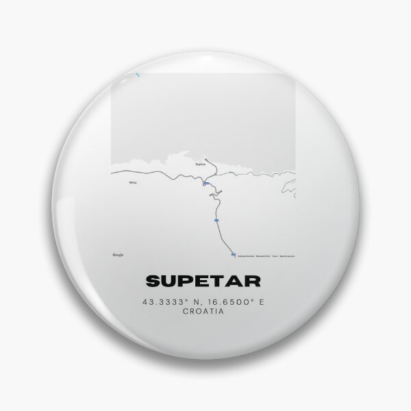 Item preview, Supetar Croatia Map Print | Brač Island Coordinates Minimalist Wall Art designed and sold by RM-Journey.