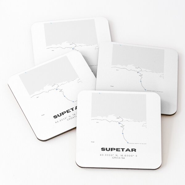Item preview, Supetar Croatia Map Print | Brač Island Coordinates Minimalist Wall Art designed and sold by RM-Journey.