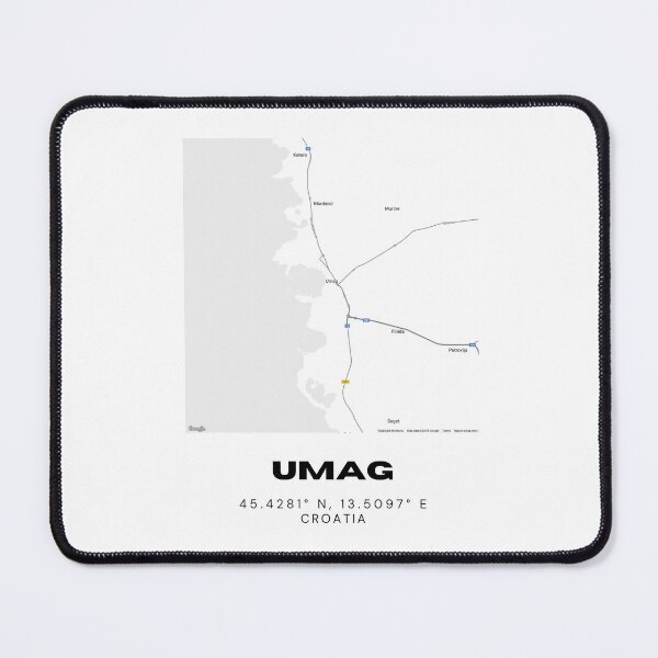 Item preview, Umag Croatia Map Poster | Istria Coast Coordinates Minimalist Wall Art designed and sold by RM-Journey.