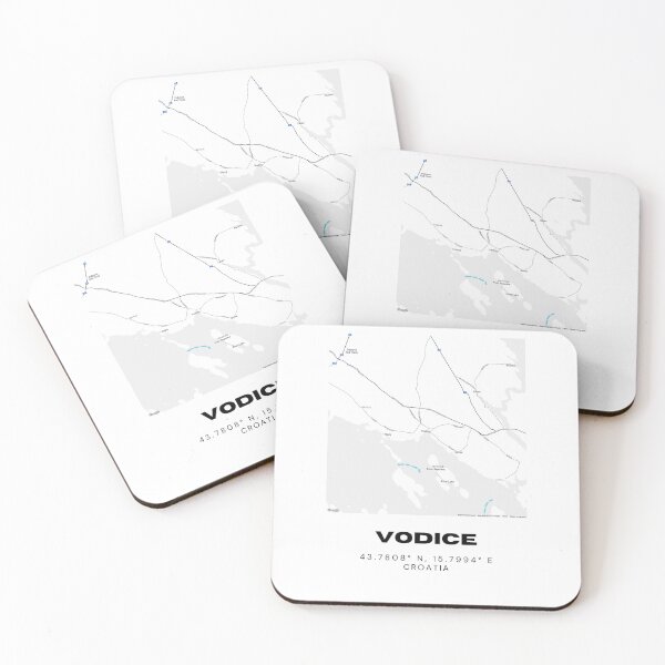 Item preview, Vodice Croatia Map Print | Dalmatian Coast Coordinates Minimalist Wall Art designed and sold by RM-Journey.
