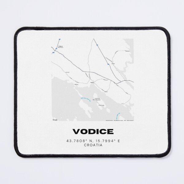 Item preview, Vodice Croatia Map Print | Dalmatian Coast Coordinates Minimalist Wall Art designed and sold by RM-Journey.