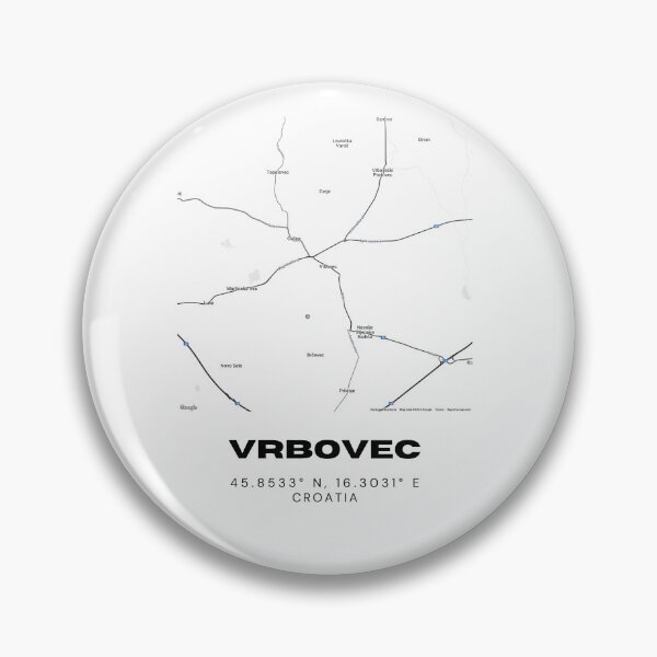 Item preview, Vrbovec Croatia Coordinates Map | Minimalist City Wall Art Print designed and sold by RM-Journey.