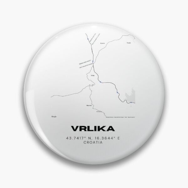 Artikelvorschau, Vrlika, Kroatien – Kartenposter | Koordinaten des dalmatinischen Hinterlandes – Wandbild entworfen und verkauft von RM-Journey.