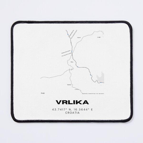 Item preview, Vrlika Croatia Map Poster | Dalmatian Hinterland Coordinates Wall Art designed and sold by RM-Journey.