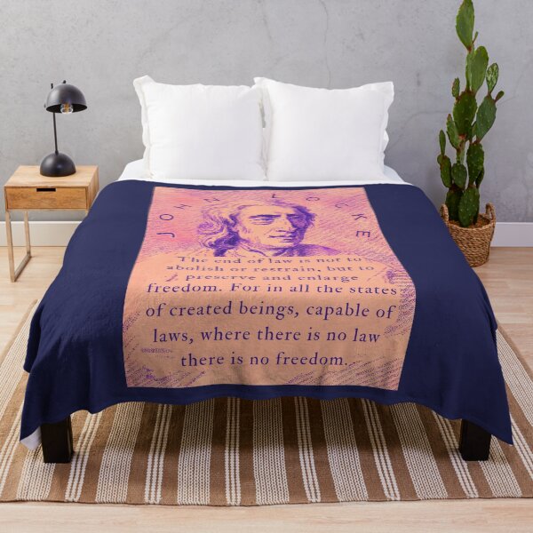 Item preview, John Locke quote: The end of law is not to abolish or restrain, but to preserve and enlarge freedom. designed and sold by artbleed.
