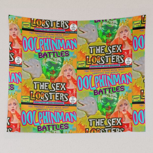 Item preview, Dolphin Man Battles The Sex Lobsters designed and sold by JadeHaze.