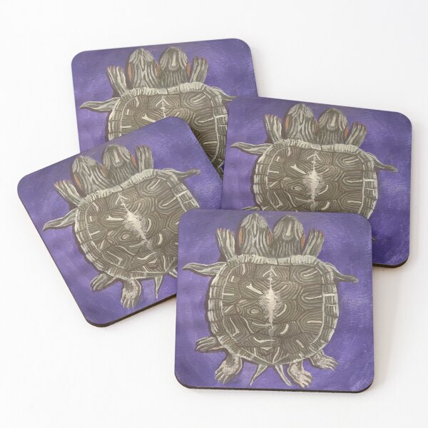 Item preview, Two headed turtle gouache painting designed and sold by June Clancy.
