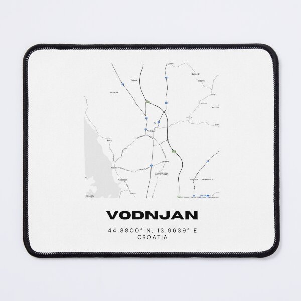 Item preview, Vodnjan Croatia Map Print | Istria Coordinates Minimalist City Wall Art designed and sold by RM-Journey.