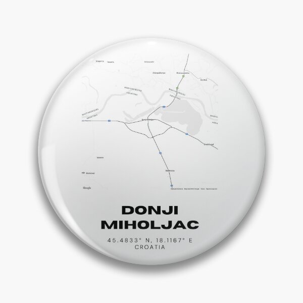 Item preview, Donji Miholjac Croatia Map Print | Slavonia Coordinates Minimalist Wall Art designed and sold by RM-Journey.