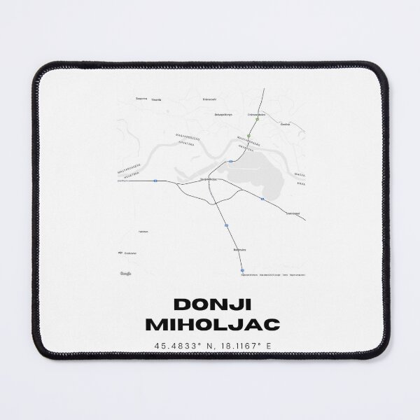 Item preview, Donji Miholjac Croatia Map Print | Slavonia Coordinates Minimalist Wall Art designed and sold by RM-Journey.