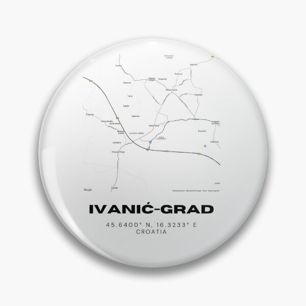 Item preview, Ivanić-Grad Croatia Map Print | Coordinates Minimalist City Wall Art designed and sold by RM-Journey.