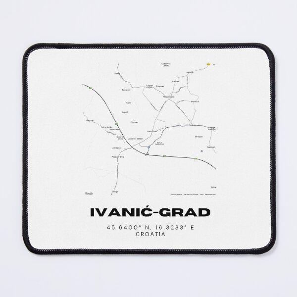 Item preview, Ivanić-Grad Croatia Map Print | Coordinates Minimalist City Wall Art designed and sold by RM-Journey.