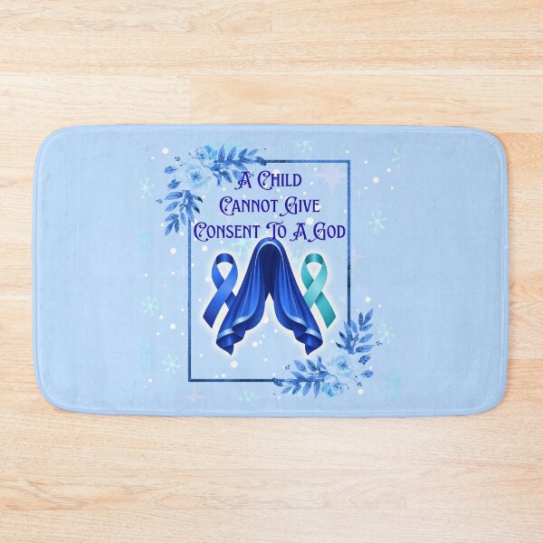 Item preview, Feminist Mary - Survivor Awareness Ribbons -  Blue Teal Snow designed and sold by EvergreenRevolt.