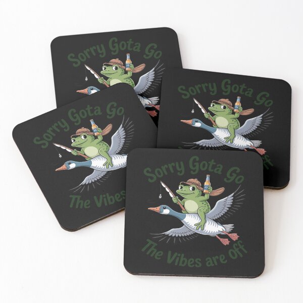 Item preview, Sorry Gotta Go The Vibes Are Off Frog Humor Sarcastic designed and sold by Slwankol.