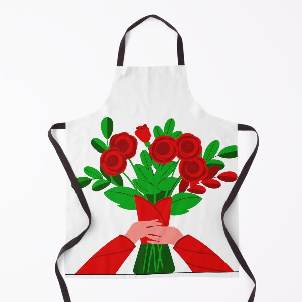 Item preview, A bouquet of red roses held by hands on a grey background designed and sold by Jirada.
