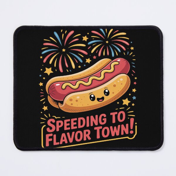 Item preview, Speeding To Flavors Town Hot Dog Fireworks 4th Of July BBQ designed and sold by Slwankol.