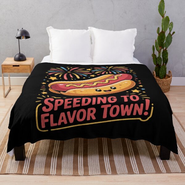 Item preview, Speeding To Flavors Town Hot Dog Fireworks 4th Of July BBQ designed and sold by Slwankol.