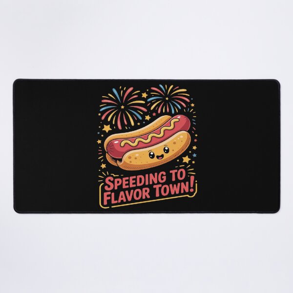 Item preview, Speeding To Flavors Town Hot Dog Fireworks 4th Of July BBQ designed and sold by Slwankol.