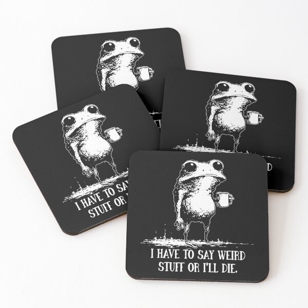 Item preview, I Have To Say Weird Stuff Or Ill Die Funny Saying Frog Meme Retro designed and sold by jakaun.