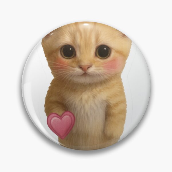 Item preview, Cute Blushing Kitten Holding Heart – Digital Art designed and sold by Pinpondesigns.