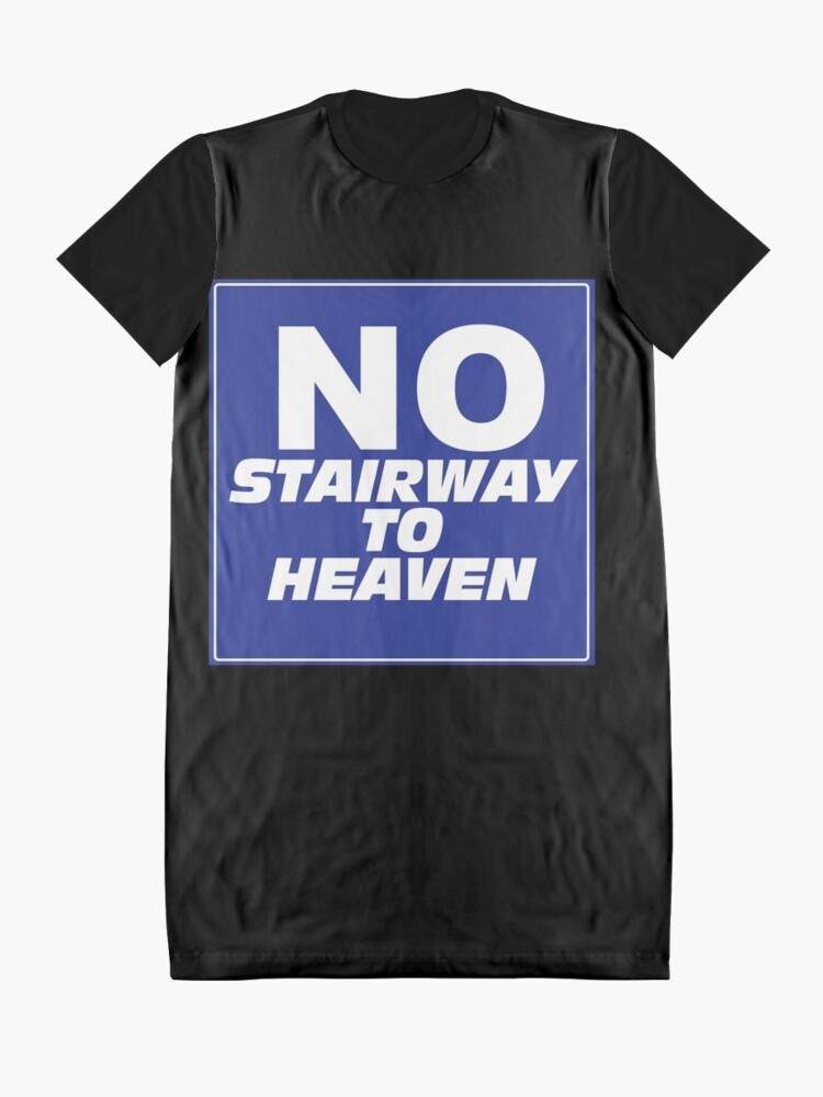 Alternate view of Wayne's World No Stairway to Heaven Sign Graphic T-Shirt Dress