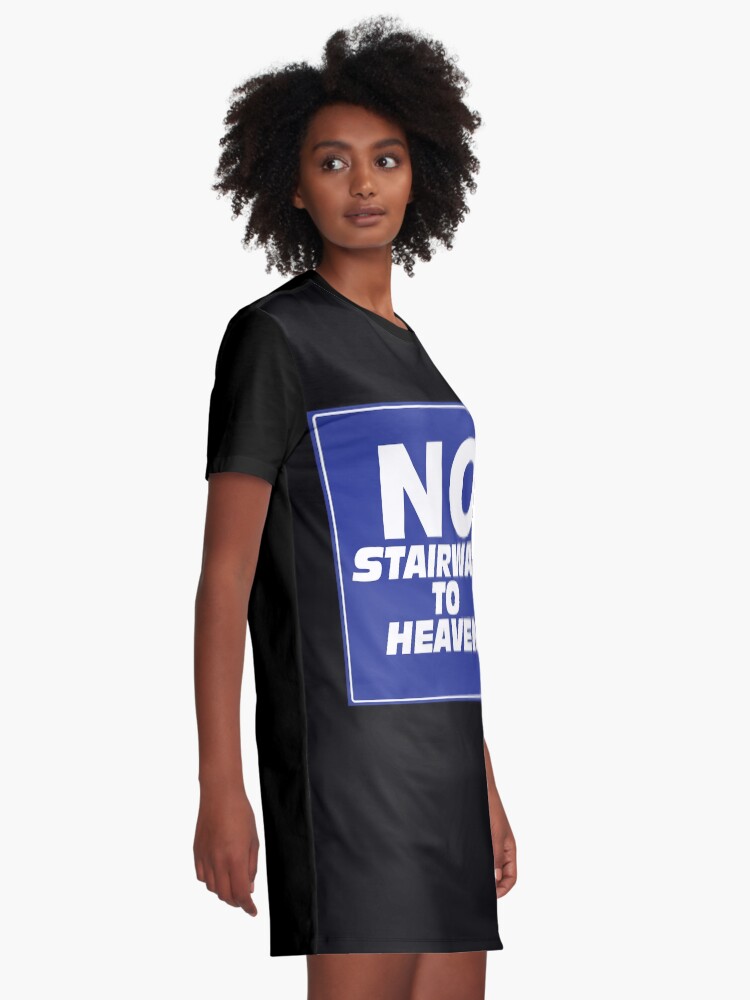 Alternate view of Wayne's World No Stairway to Heaven Sign Graphic T-Shirt Dress