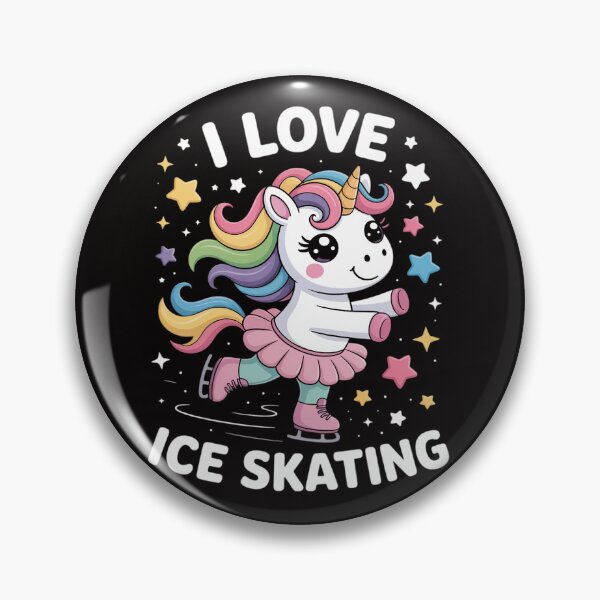 Item preview, Ice Dancing Cute I Love Ice Skating Rainbow Unicorn Girl designed and sold by chaeningplan.
