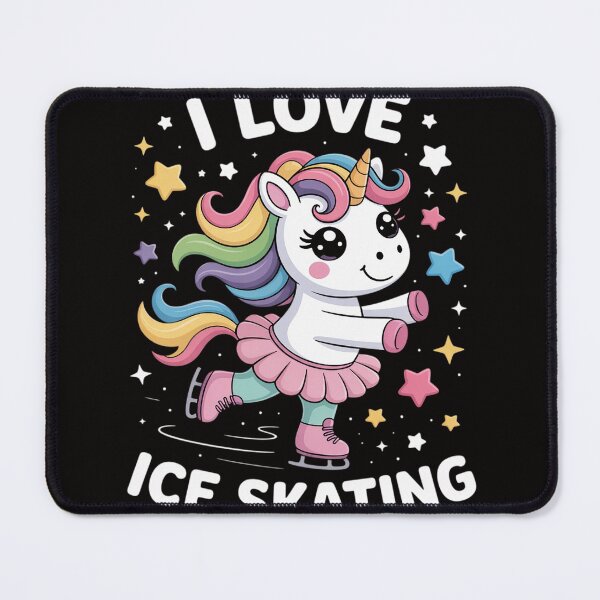Item preview, Ice Dancing Cute I Love Ice Skating Rainbow Unicorn Girl designed and sold by chaeningplan.