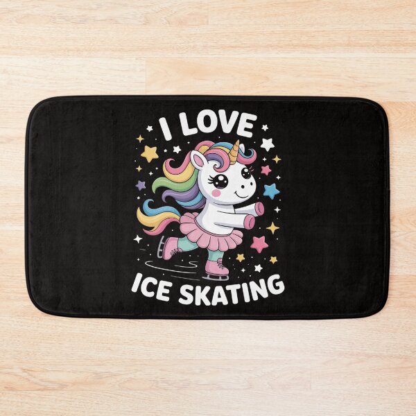 Item preview, Ice Dancing Cute I Love Ice Skating Rainbow Unicorn Girl designed and sold by chaeningplan.