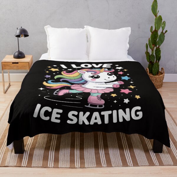 Item preview, Ice Dancing Cute I Love Ice Skating Rainbow Unicorn Girl designed and sold by chaeningplan.