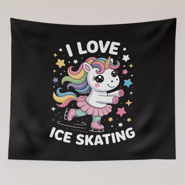 Item preview, Ice Dancing Cute I Love Ice Skating Rainbow Unicorn Girl designed and sold by chaeningplan.