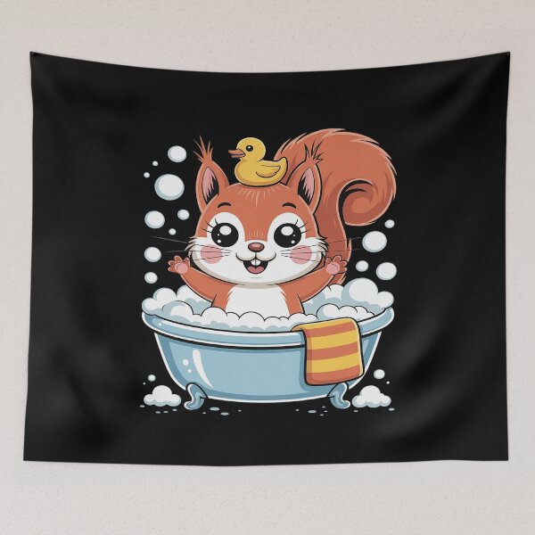 Item preview, Squirrel Baby Kawaii Cartoon Bubbles Bath Dog Lover designed and sold by Slwankol.