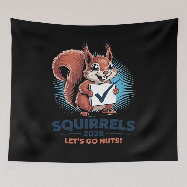 Item preview, Squirrels 2028 Let's Go Nuts Funny Election Ballot Cartoon designed and sold by Slwankol.