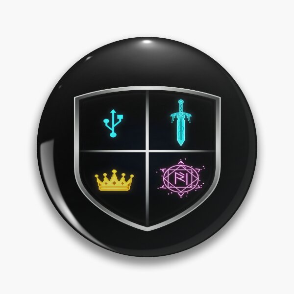 Item preview, Cyberpunk RPG Gamer Crest - Neon Digital Coat of Arms designed and sold by Dakson Design - Fantasy Art.