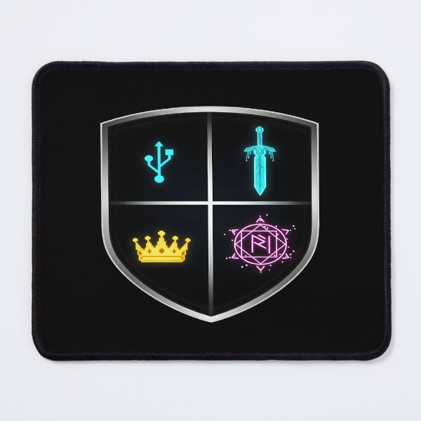 Item preview, Cyberpunk RPG Gamer Crest - Neon Digital Coat of Arms designed and sold by Dakson Design - Fantasy Art.