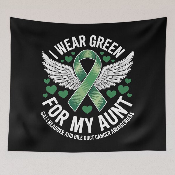 Item preview, I Wear Green For My Aunt Bile Ducts Gallbladder Cancer designed and sold by EllenJast.