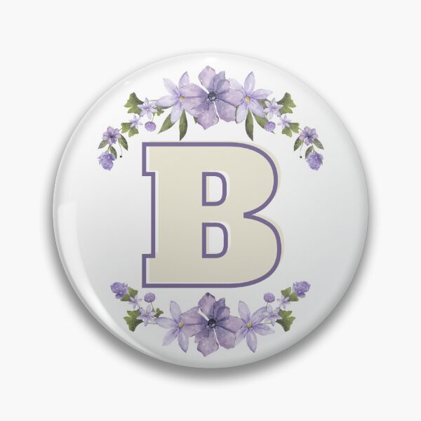 Item preview, Letter B Monogram with Flowers – Elegant Floral Initial Design designed and sold by OmikronStore.