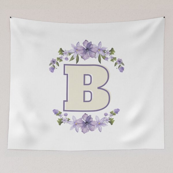 Item preview, Letter B Monogram with Flowers – Elegant Floral Initial Design designed and sold by OmikronStore.