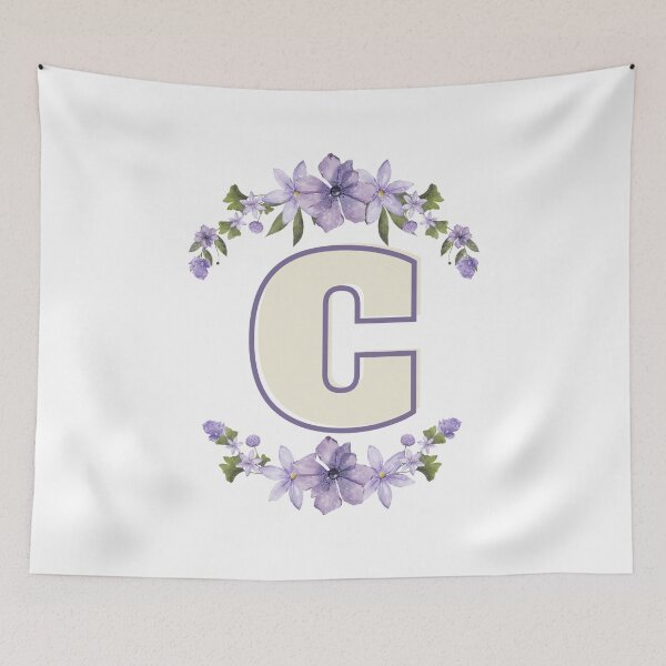 Item preview, Letter C Monogram with Flowers – Elegant Floral Initial Design designed and sold by OmikronStore.