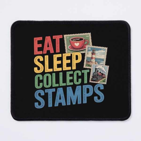 Item preview, Stamps EAT SLEEP COLLECT STAMPS REPEAT designed and sold by genkihikki.