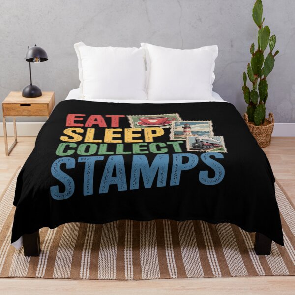 Item preview, Stamps EAT SLEEP COLLECT STAMPS REPEAT designed and sold by genkihikki.