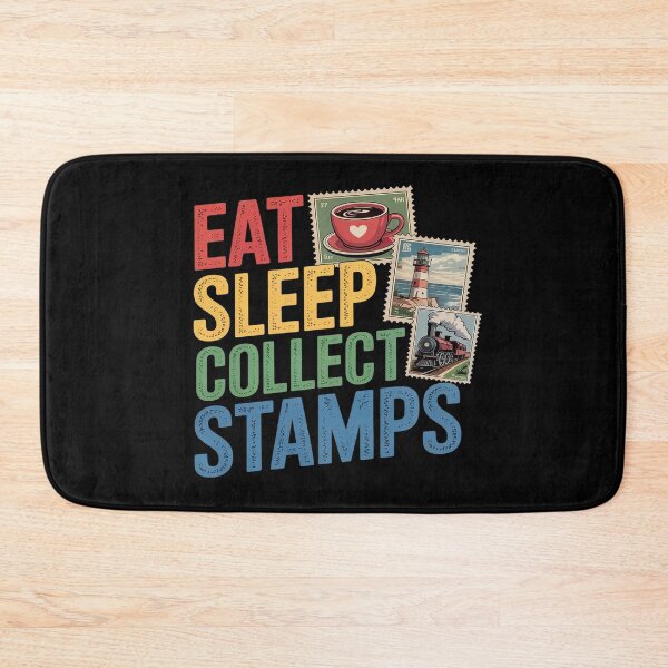 Item preview, Stamps EAT SLEEP COLLECT STAMPS REPEAT designed and sold by genkihikki.
