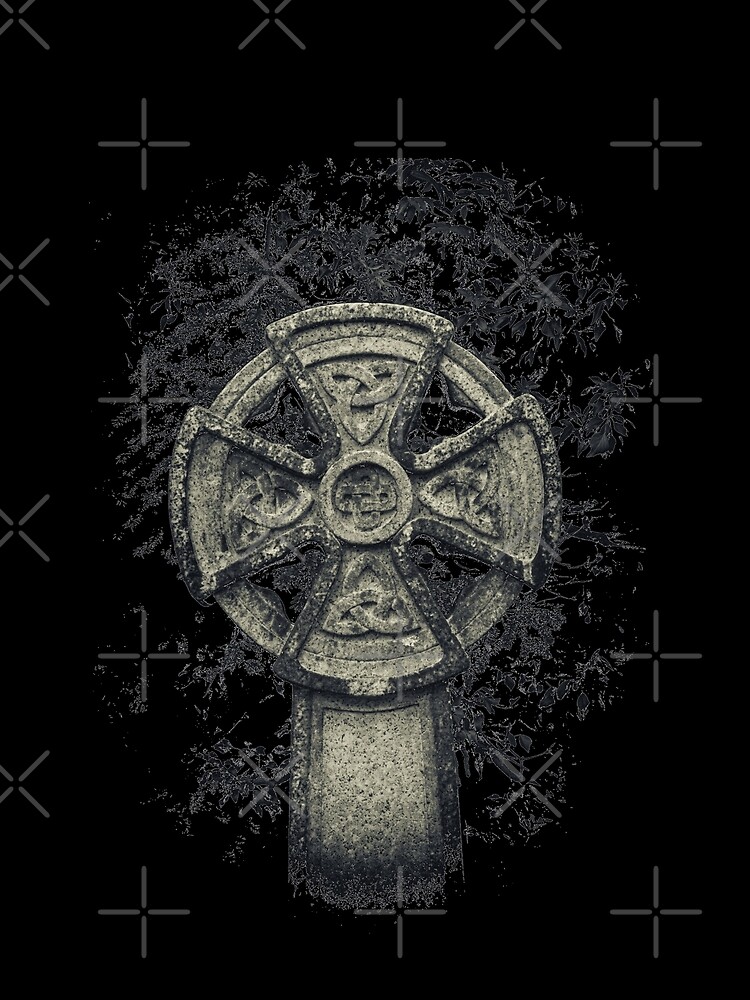 Celtic Cross Graveyard Cemetery Viking Knot Traditional Manx Design by thespottydogg