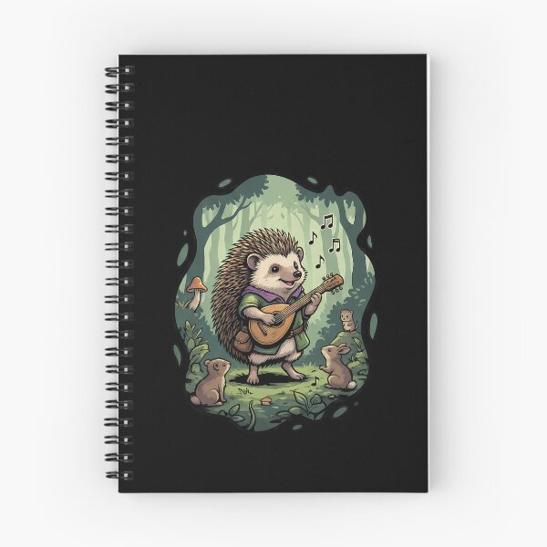 Item preview, Whimsical Hedgehog Bard Forest Music designed and sold by k3rstman1.