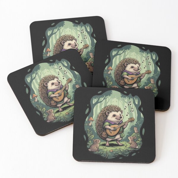 Item preview, Whimsical Hedgehog Bard Forest Music designed and sold by k3rstman1.