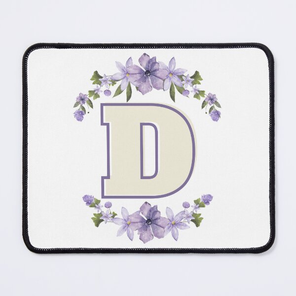 Item preview, Letter D Monogram with Flowers – Elegant Floral Initial Design designed and sold by OmikronStore.
